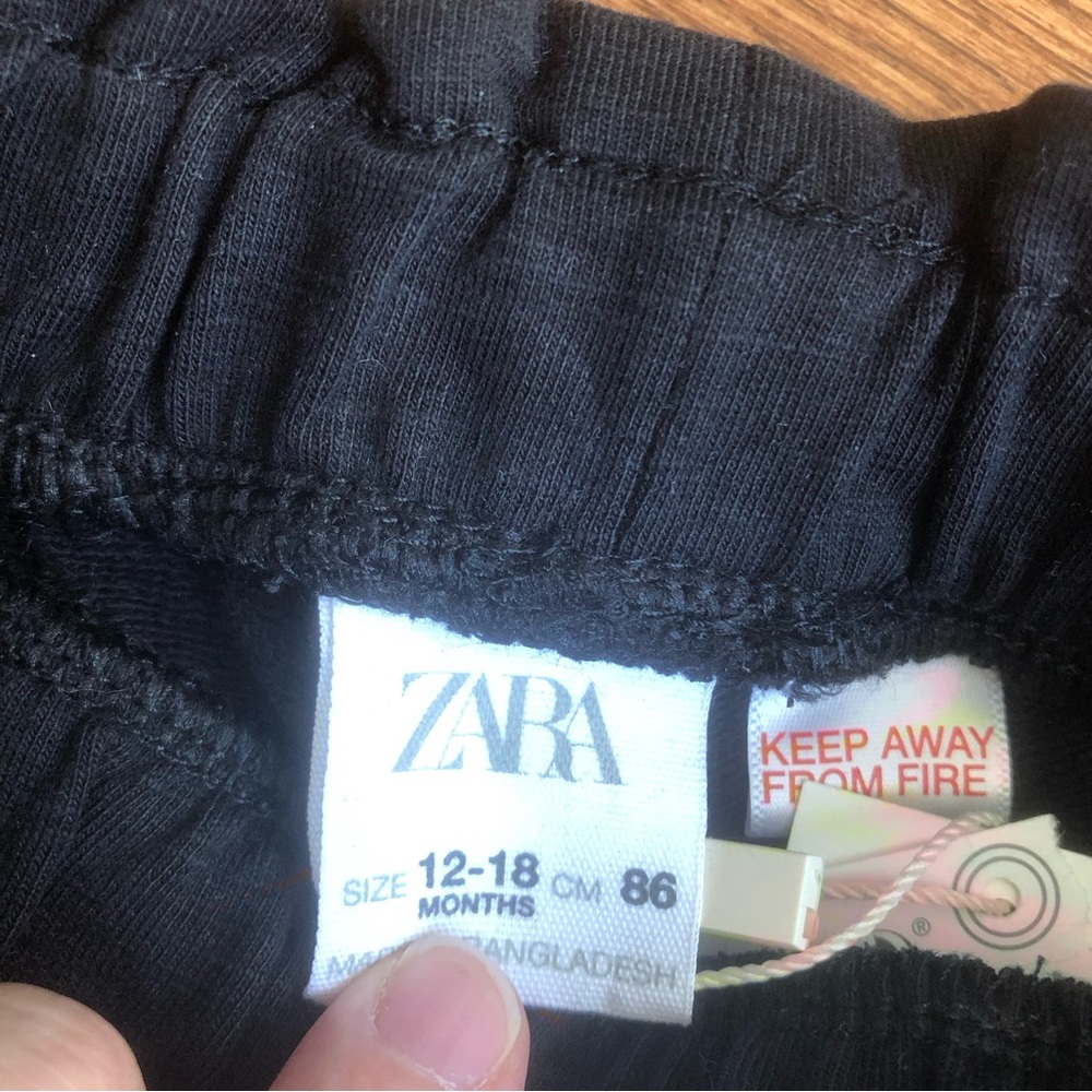 NEW Zara Black Sweatpants 12-18 Months - Picture 8 of 8